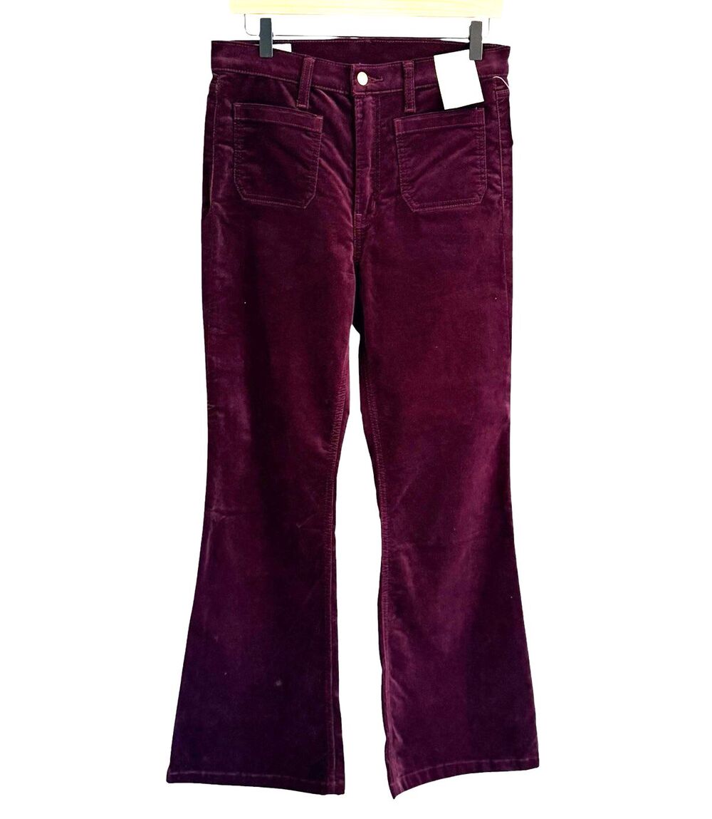 GAP 70s Flare Corduroy Jeans Pants Size 29S High Rise Dark Academia Fall NWT